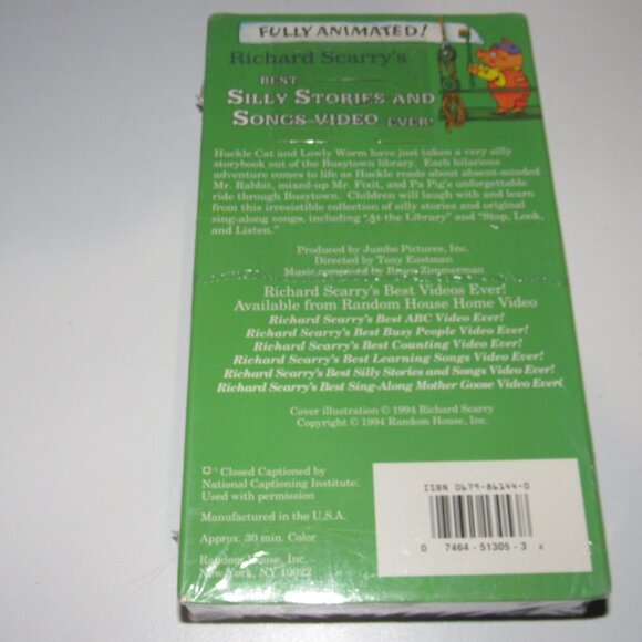 Richard Scarry VHS Best Silly Stories and Songs Video Ever Random House Home Vid - Picture 2 of 3
